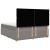 Pat box spring cu saltea, gri taupe, 200x200 cm, textil GartenMobel Dekor