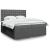 Pat box spring cu saltea, gri închis, 200x200 cm, textil GartenMobel Dekor