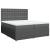 Pat box spring cu saltea, gri închis, 200x200 cm, textil GartenMobel Dekor