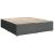 Pat box spring cu saltea, gri închis, 200x200 cm, textil GartenMobel Dekor
