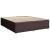 Pat box spring cu saltea, maro închis, 200x200 cm, textil GartenMobel Dekor