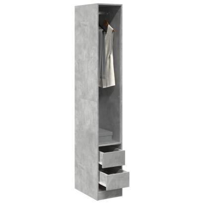 Șifonier, gri beton, 30x50x200 cm, lemn prelucrat GartenMobel Dekor
