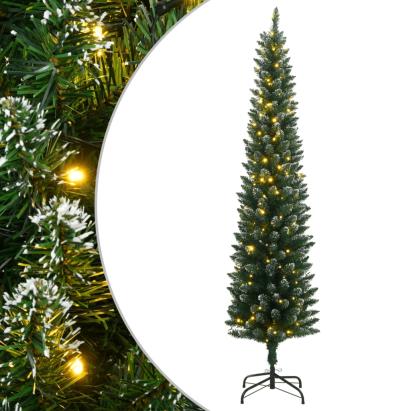 Brad Crăciun artificial subțire cu 300 LED-uri, 240 cm GartenMobel Dekor