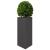 Jardiniere grădină 2 buc., negru, 40x34,5x70 cm, oțel, triunghi GartenMobel Dekor