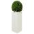 Jardiniere grădină, 2 buc., alb, 40x34,5x70 cm, oțel, triunghi GartenMobel Dekor