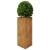 Jardiniere grădină, 2 buc. 40x34,5x70 cm oțel corten triunghi GartenMobel Dekor