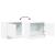 Noptiere montate pe perete cu lumini LED, 2 buc., alb GartenMobel Dekor