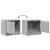 Noptiere montate pe perete cu lumini LED, 2 buc., sonoma gri GartenMobel Dekor