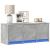 Dulap TV cu LED, gri beton, 97x34x40 cm, lemn prelucrat GartenMobel Dekor