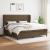 Pat box spring cu saltea, maro închis, 200x200 cm, textil GartenMobel Dekor