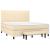 Pat continental cu saltea, crem, 180x200 cm, textil GartenMobel Dekor