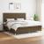 Pat box spring cu saltea, maro închis, 200x200 cm, textil GartenMobel Dekor