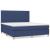 Pat box spring cu saltea, albastru, 180x200 cm, material textil GartenMobel Dekor
