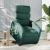 Fotoliu rabatabil de masaj, cu ridicare, verde închis, textil GartenMobel Dekor