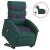 Fotoliu electric masaj rabatabil / ridicare verde închis textil GartenMobel Dekor