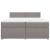 Pat box spring cu saltea, gri taupe, 200x200 cm, textil GartenMobel Dekor
