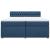 Pat box spring cu saltea, albastru, 200x200 cm, textil GartenMobel Dekor