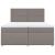 Pat box spring cu saltea, gri taupe, 200x200 cm, textil GartenMobel Dekor