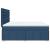 Pat box spring cu saltea, albastru, 180x200 cm, material textil GartenMobel Dekor