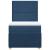 Pat box spring cu saltea, albastru, 90x200 cm, textil GartenMobel Dekor