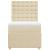 Pat box spring cu saltea, crem, 90x200 cm, textil GartenMobel Dekor