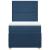 Pat box spring cu saltea, albastru, 90x200 cm, textil GartenMobel Dekor
