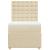 Pat box spring cu saltea, crem, 90x200 cm, textil GartenMobel Dekor