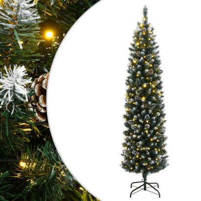 Brad Crăciun artificial subțire cu 300 LED-uri, 210 cm GartenMobel Dekor