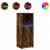 Dulap cu LED, stejar fumuriu, 38x34x100 cm, lemn prelucrat GartenMobel Dekor