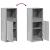 Dulap cu LED, gri sonoma, 38x34x100 cm, lemn prelucrat GartenMobel Dekor