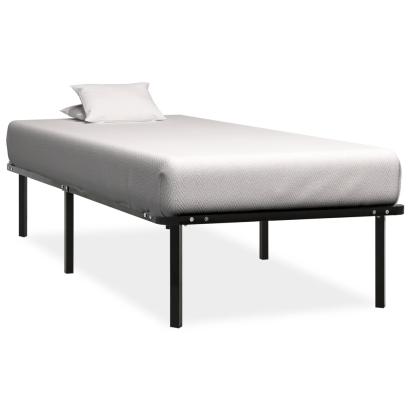 Cadru de pat, negru, 100 x 200 cm, metal GartenMobel Dekor