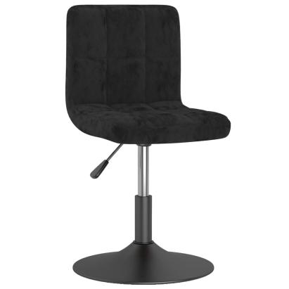 Scaun de masă pivotant, negru, catifea GartenMobel Dekor