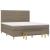 Pat box spring cu saltea, gri taupe, 160x200 cm material textil GartenMobel Dekor