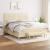 Pat continental cu saltea, crem, 180x200 cm, textil GartenMobel Dekor