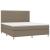 Pat box spring cu saltea, gri taupe, 160x200 cm material textil GartenMobel Dekor
