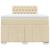Pat box spring cu saltea, crem, 120x200 cm, textil GartenMobel Dekor