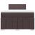Pat box spring cu saltea, maro închis, 120x200 cm, textil GartenMobel Dekor
