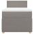 Pat box spring cu saltea, gri taupe, 90x200 cm, textil GartenMobel Dekor