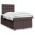 Pat box spring cu saltea, maro închis, 120x200 cm, textil GartenMobel Dekor