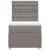 Pat box spring cu saltea, gri taupe, 90x200 cm, textil GartenMobel Dekor