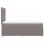 Pat box spring cu saltea, gri taupe, 100x200 cm, textil GartenMobel Dekor