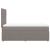 Pat box spring cu saltea, gri taupe, 90x200 cm, textil GartenMobel Dekor