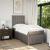 Pat box spring cu saltea, gri taupe, 90x200 cm, textil GartenMobel Dekor