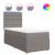 Pat box spring cu saltea, gri taupe, 90x200 cm, textil GartenMobel Dekor