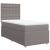 Pat box spring cu saltea, gri taupe, 100x200 cm, textil GartenMobel Dekor