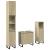 Set mobilier de baie, 3 piese, stejar sonoma, lemn prelucrat GartenMobel Dekor