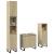 Set mobilier de baie, 3 piese, stejar sonoma, lemn prelucrat GartenMobel Dekor