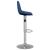 Scaune de bar, 2 buc., albastru, material textil GartenMobel Dekor