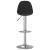Scaune de bar, 2 buc., negru, material textil GartenMobel Dekor