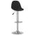 Scaune de bar, 2 buc., negru, material textil GartenMobel Dekor